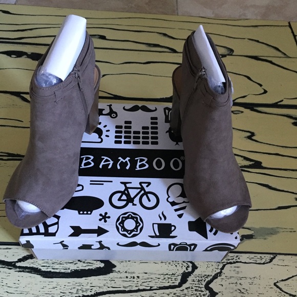 SALE Bamboo stash peep toe heel - Picture 2 of 5